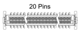 One27 sirge pistikupesa H13,65, 20-kontaktiline